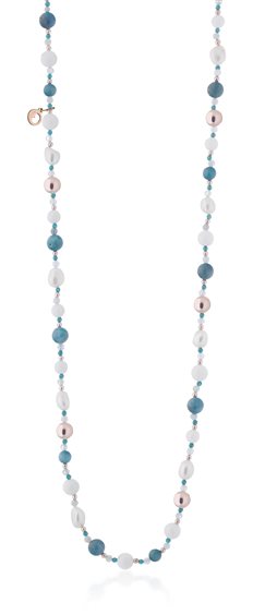 Necklace Lelune Woman LELUNE GLAMOUR in Silver Perla LGNK354 - LGNK354